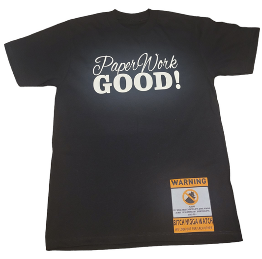 PAPERWORKGOOD(T-shirts)      BLACK